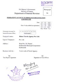 Ministry of Finance Department of Internal Revenue Permanent Account Number (PAN) Registration